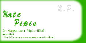 mate pipis business card