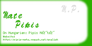 mate pipis business card